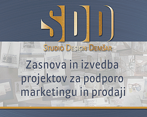 ZASNOVA KONCEPTOV IN STRATEGIJ Prenova identitete podjetja in blagovnih znamk. PRODUKCIJA MARKETINŠKIH MATERIALOV Zasnova in izvedba inovativnih in učinkovitih promocijskih in prodajnih akcij. GRAFIČNO OBLIKOVANJE Postavitev širokega spektra različnih publikacij, knjig, revij in prodajnih materialov. Studio z inovativnimi idejami - Studio Design Demšar